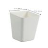 3pcs Hanging Storage Case Multi-purpose Back-mounted Organizer for Kitchen and Bathroom Compact Hanging Bucket for Space Saving and Home Organization White view 2