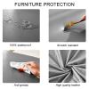 TMNBV Water Resistant Leather Couch Cushion Covers, Stretch PU Sofa Seat Cushion Cover for L-Shaped Sectional Sofa Cushion Furniture Protector-gray-3Seats view 4