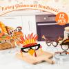 LovesTown Thanksgiving Turkey Headbands Thanksgiving Paper Eyeglasses Frame for Kids Adults Party Favors Photo Props, 12 Styles view 3