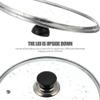 BAZAC Stainless Steel Saucepan Glass Pot Lid Cover Replacement Pot Lid Clear Tempered Glass Pot Pan Circular Cover Frying Pans Skillets Cookware Lids Universal Pot Lid-24CM view 2