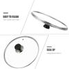 BAZAC Stainless Steel Saucepan Glass Pot Lid Cover Replacement Pot Lid Clear Tempered Glass Pot Pan Circular Cover Frying Pans Skillets Cookware Lids Universal Pot Lid-24CM view 3