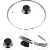 BAZAC Stainless Steel Saucepan Glass Pot Lid Cover Replacement Pot Lid Clear Tempered Glass Pot Pan Circular Cover Frying Pans Skillets Cookware Lids Universal Pot Lid-24CM view 4