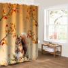 Fall Squirrel Shower Curtain for Bathroom, Thanksgiving Shower Curtain Set with 12 Hooks Cute Autumn Animals Fallen Leaves Waterproof Fabric Bathroom Bathtubs Decor for Farmhouse Home, 48"W x 72"L view 4