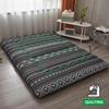 Roll Up Futon Mattress Double Padded Japanese Futon Floor Mattress with Washable Cover Sleeping Mattress for Floor Foldable Single Guest Bed Roll Portable,Style2,Queen/150x200cm view 2