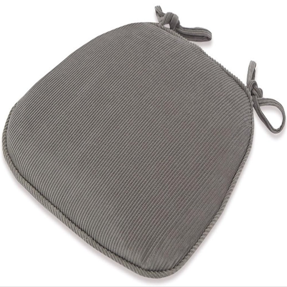 1/2/4/6 Pack Chair Cushion,U-Shaped Chair Cushions For Dining Chairs With Ties And Removable Cover, Dining Kitchen Chair Pads, Indoor Dining Room Seat Cushions, 17" X 16" ( Color : Silver-grey-a , Siz
