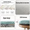 1/2/4/6 Pack Chair Cushion,U-Shaped Chair Cushions For Dining Chairs With Ties And Removable Cover, Dining Kitchen Chair Pads, Indoor Dining Room Seat Cushions, 17" X 16" ( Color : Silver-grey-a , Siz view 3