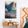 Gokays Room Decor Tapestry Wall Hanging, Mountain, Flower & Butterfly Art Oil Painting Tapestry, Aesthetic Wall Tapestries for Bedroom Dorm Living Room, 40"x60" view 4