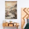 Gokays Room Decor Tapestry Wall Hanging, Ancient Chinese Landscape Ink Painting Tapestry, Aesthetic Wall Tapestries for Bedroom Dorm Living Room, 40"x60" view 4