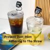 6Pcs Straw Covers, Silicone Straw Tip Covers, Straw Covers Cap for Tumblers, Straw Toppers, Reusable Drinking Dust Proof Straw Tip Covers for 7-8 mm Straws view 2