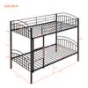 Twin Over Twin Metal Bunk Bed,Divided into Two Beds,with Full Length Guardrail & Storage Space. Ideal for Children's and Teenagers' bedrooms.No Box Spring Needed (Black#W) view 2