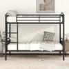 Twin Over Twin Metal Bunk Bed,Divided into Two Beds,with Full Length Guardrail & Storage Space. Ideal for Children's and Teenagers' bedrooms.No Box Spring Needed (Black#W) view 3