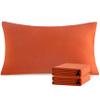 NTBAY King Pillowcase Set - 2 Pack Brushed Microfiber 20x40 Pillowcases - Soft, Wrinkle-Free, Fade-Resistant, Stain-Resistant, Brunt Orange Pillowcases with Envelope Closure - 20x40 Inches view 1