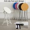 XPLKQXE Folding Bar Stools, 17.7inch Tall Home Stool with Double Bars for Adults Kitchen Garden Collapsible Round Stool (Color : Pink) view 2