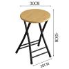 XPLKQXE Folding Bar Stools, 17.7inch Tall Home Stool with Double Bars for Adults Kitchen Garden Collapsible Round Stool (Color : Pink) view 4