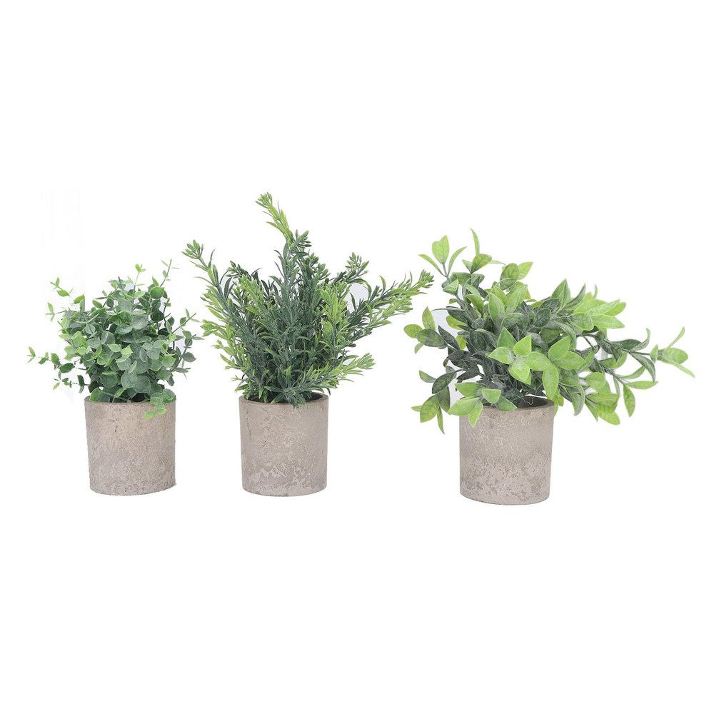 3 Pack Artificial Potted Plants Set, Small Artificial Eucalyptus Potted Plant Decorative Fake Faux Potted Eucalyptus Plants for Home Decor Indoor Office Table Room Farmhouse Bathroom Decoration
