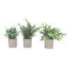 3 Pack Artificial Potted Plants Set, Small Artificial Eucalyptus Potted Plant Decorative Fake Faux Potted Eucalyptus Plants for Home Decor Indoor Office Table Room Farmhouse Bathroom Decoration view 1