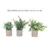 3 Pack Artificial Potted Plants Set, Small Artificial Eucalyptus Potted Plant Decorative Fake Faux Potted Eucalyptus Plants for Home Decor Indoor Office Table Room Farmhouse Bathroom Decoration view 2