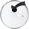BAZAC pan lid Universal Round Frying Pan Lid with Stand Handle Clear Glass Pot Lid Tempered Glass Cookware Replacement-30CM view 1
