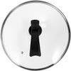 BAZAC pan lid Universal Round Frying Pan Lid with Stand Handle Clear Glass Pot Lid Tempered Glass Cookware Replacement-30CM view 2
