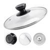 BAZAC Metal Cooking Utensils Tempered Glass for Pots Pans and Skillets Replacement Frying Pan Cover and Cast Iron Skillet Lid Cover Silicone Pot Cover-24CM view 3