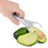 Avocado Tool,Multifunctional Kitchen 2 in 1 Fruit Avocado Cutter Knife Tools Stainless Steel Avocado Slicer and Pitter Tool view 3