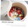 CHILDWEET Cotton Rope Woven Storage Basket with Lid Versatile Desktop Organizer and Home Storage Solution for Blankets Toys and More Stylish and Functional Storage Bin for Any Room view 3