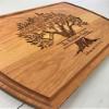 Personalized Cutting Board, Engraved Cutting Board, Family Tree, Wedding Gift, Anniversary Gift, Engagement Gift, Wedding Guest Book, 072 (Cherry, 17" x 11") view 3