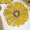 Enliven Handmade Beaded placemat, Floral Yellow tablemat, 14 inch, Charger Plate | Set of 6 view 4