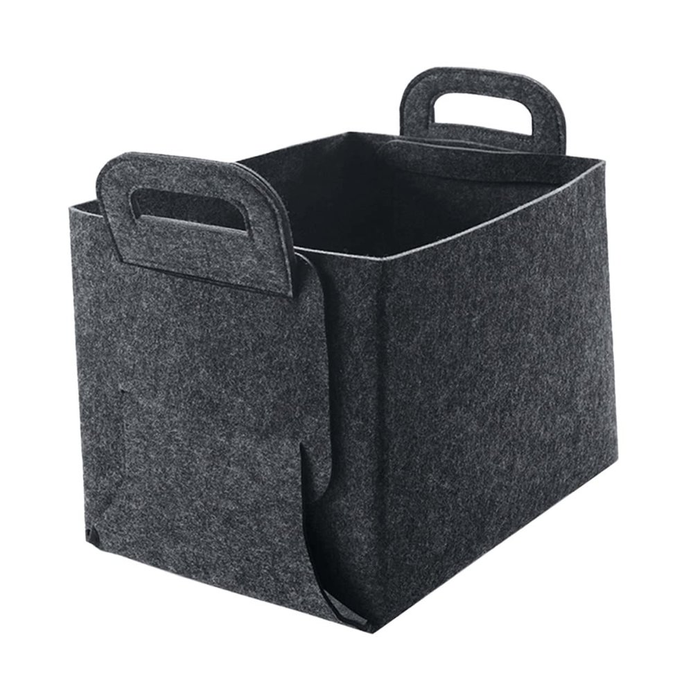 CAXUSD Sturdy Felt Basket Organizers Foldable Storage Basket for Toys Books Clothings Laundry Medium Size