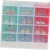 CAXUSD Shoe Container Set 6pcs Stackable Boxes for Shoes Large Size Clear Plastic Home Office Storage Solution view 2
