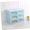 CAXUSD Shoe Container Set 6pcs Stackable Boxes for Shoes Large Size Clear Plastic Home Office Storage Solution view 4
