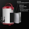 Stainless Steel Insulated Food Containers, Insulated Beverage Dispenser Hot Water Urn With Faucet Tea Dispenser For Catering LYWY (Color : Green, Size : 8L) view 2