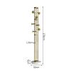 FIONEL Coat Rack Senior Hanging Clothes Rack Floor Standing Bedroom Home Gold Stainless Steel Coat Rack Coat Rack Hat Stand (Color : Brass) view 2