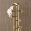 FIONEL Coat Rack Senior Hanging Clothes Rack Floor Standing Bedroom Home Gold Stainless Steel Coat Rack Coat Rack Hat Stand (Color : Brass) view 3