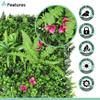 SunnyRoyal 6 Pcs Artificial Boxwood Panel 20"x20" 3D Grass Wall Panels Greenery Backdrop Decor Privacy Hedge Fence Screen for Outdoor Indoor Backyard Garden Decoration, #12Mixed view 2