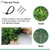 SunnyRoyal 6 Pcs Artificial Boxwood Panel 20"x20" 3D Grass Wall Panels Greenery Backdrop Decor Privacy Hedge Fence Screen for Outdoor Indoor Backyard Garden Decoration, #12Mixed view 3