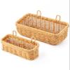 AceList Wall Hanging Basket, Boho Style Hand-Woven Hanging Storage Baskets - Set of 2, Ideal for Boho Room Decor, Kitchen, Garden, and Living Room view 1