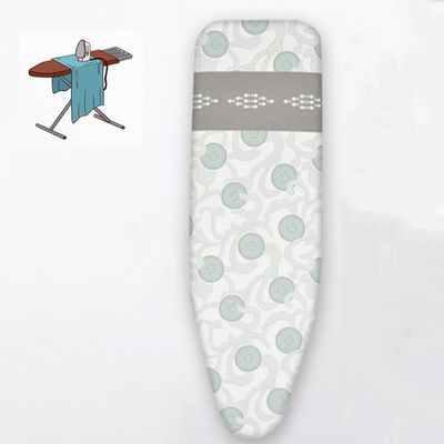 HCZION Ironing Board Cover and Pad Heat Resistant Board Covers, Iron Board Replacement Cover, 100% Cotton, 32x12in 36x13in 38x13in 43x14in 48x15in (Color : Green, Size : 81x30cm/32x12in)