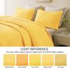 Whale Flotilla King Quilt Set, Soft Lightweight Quilts Bedspreads Coverlet with Embossed Pattern, Bedding Sets with 2 Pillow Shams, Reversible Bed Cover for All Seasons, 96x104 Inches, Yellow view 4