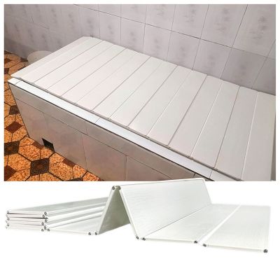 Bathtub Tray Bathtub Tray Bathtub Insulation Cover, Portable Dustproof Bathroom Lids for Phone Tablet Bracket, Multifunctional Shutter Bath Lid for Bathroom, Thickness 0.6cm Multifunctional (Color :