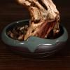 Artificial Trees Creative Chinese-Style Root Carving Crafts Ornaments, Artificial Pine Fake Bonsai Home Decoration, Indoor Ceramic Flower Pot Artificial Potted Simulated Pine view 3