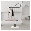 Coat Rack Minimalist Does Not Take Up An Area of Hanging Clothes Rack Living Room Bedroom Corner Coat Rack Art Flooring Clothes Rack Marble Base Clothes Rack Coat Rack Hat Stand ( Color : Black ) view 3