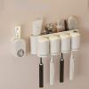 taigr Toothbrush Holder Wall Mounted Toothbrush Storage Rack Brushing Cup Wall Hanging Set Toilet Mouthwash Cup Tooth Cup Holder view 2