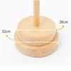 Coat Rack Wooden Standing Coat Rack Tree Coat Stand Easy Assembly Free Solid Coat Hanger Stand for Clothes Coat Tree (Color : B, Size : 32 * 185cm) view 3