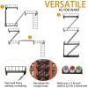 Zonon Fire Escape Wall Shelf Hanging Metal Ladder Shelves Wall Decor Cool Bookshelf Organizer Floating Shelves Action Figure Shelf for Home Bedroom Storage Display(Black,4 Tier) view 4
