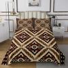 Ikat Bedspread Set Twin Aztec Quilt Set Paisley Floral Geometric Brown Ethnic Embroidery Coverlet Set Traditional Oriental Traditional Abstract Room Decor Bed Set for Man Woman view 2