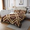 Ikat Bedspread Set Twin Aztec Quilt Set Paisley Floral Geometric Brown Ethnic Embroidery Coverlet Set Traditional Oriental Traditional Abstract Room Decor Bed Set for Man Woman view 3