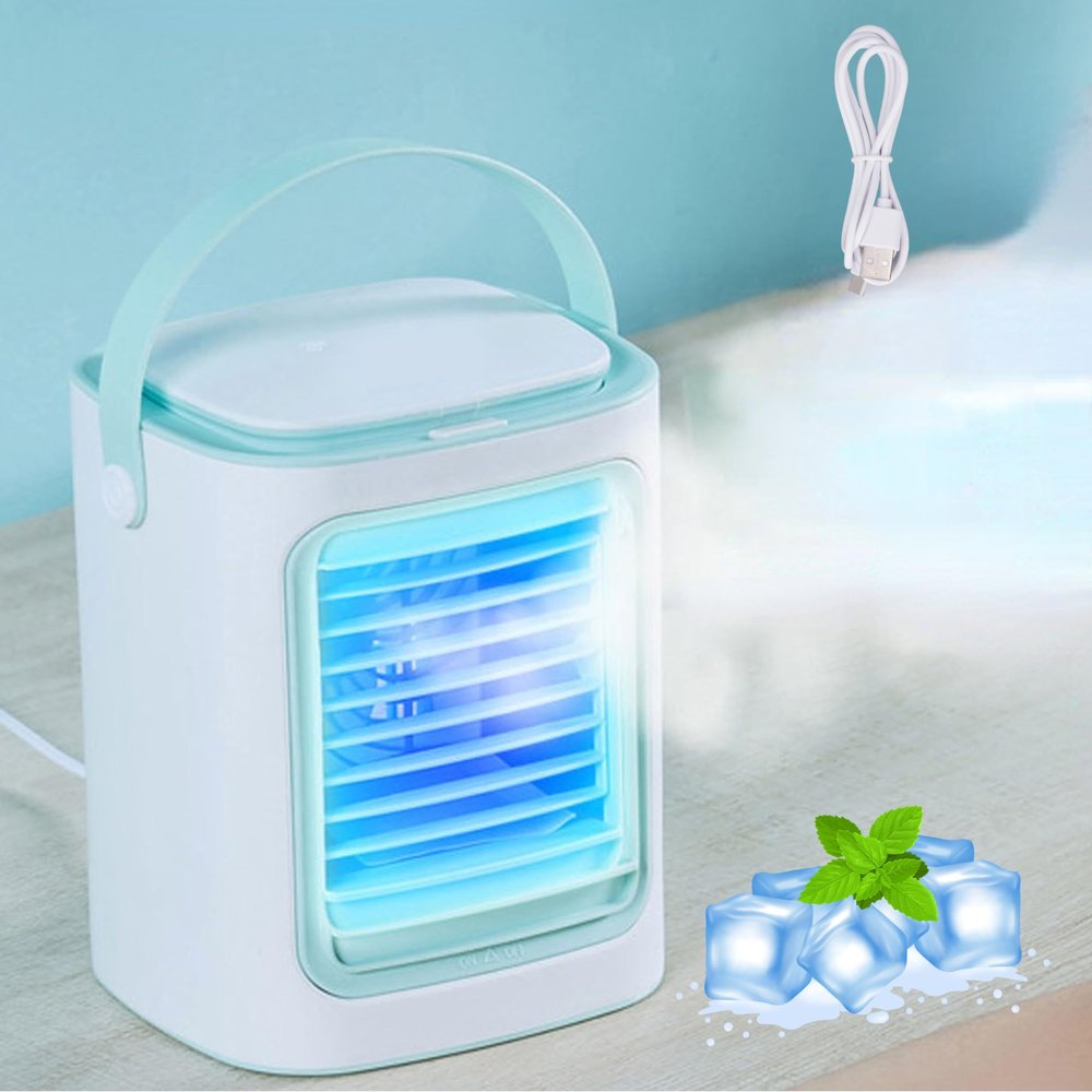 Mini Air Conditioner, Portable Ac,Portable Air Conditioners, Desktop USB Air Conditioning Fan 3 Gear Speed Control Household Mini Small Cooler