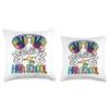 Hello High School First Day Of School Rainbow Back To School Throw Pillow view 3