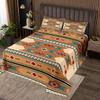 Erosebridal Exotic Quilt Set Twin Tribal Bedspread Set American Southwest National Ethnic Boho Abstract Geometric Coverlet Set Brown Teal Aztec Bedroom Decor Bed Set for Adults Men Women view 1